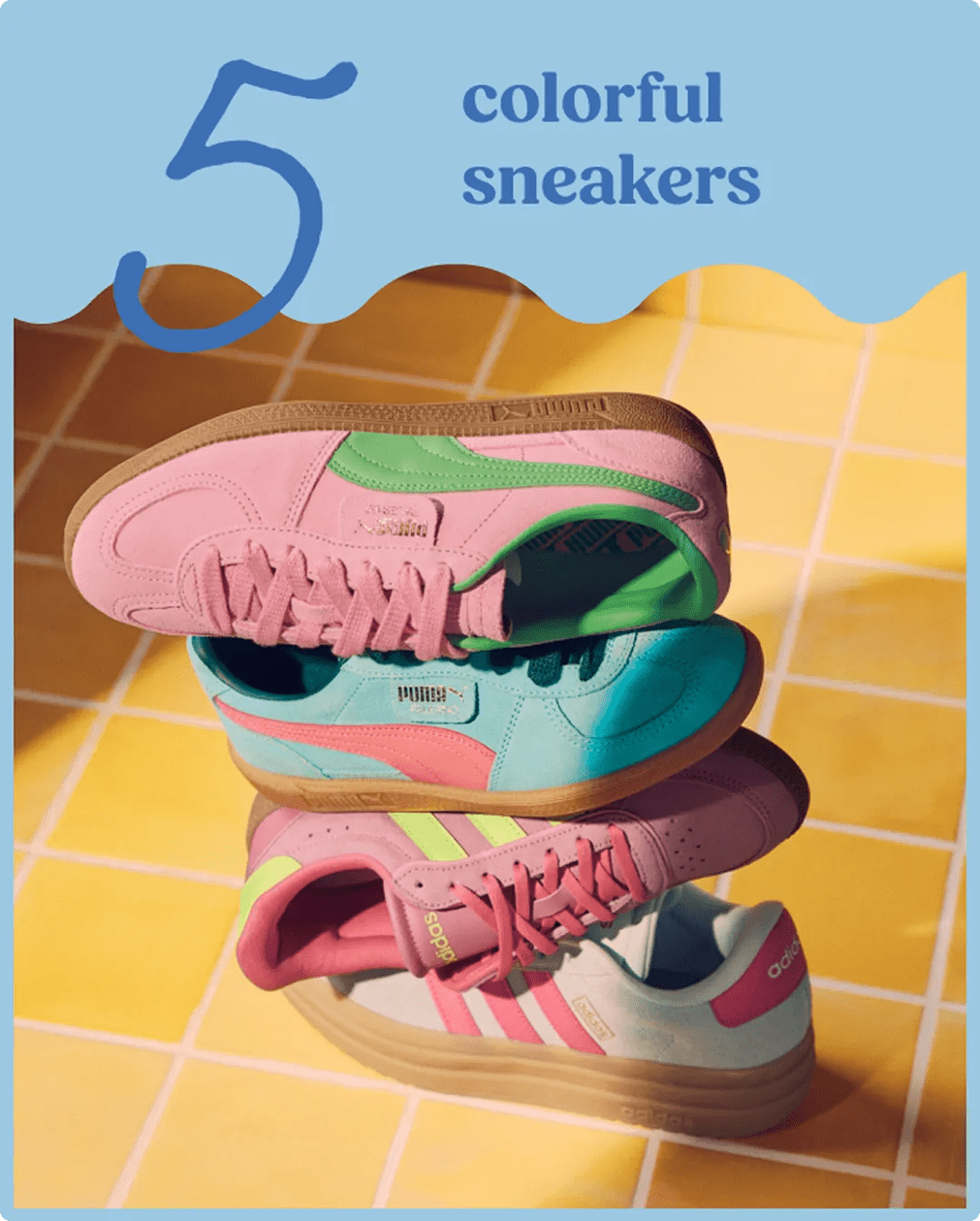 Shop our selection of colorful sneakers.