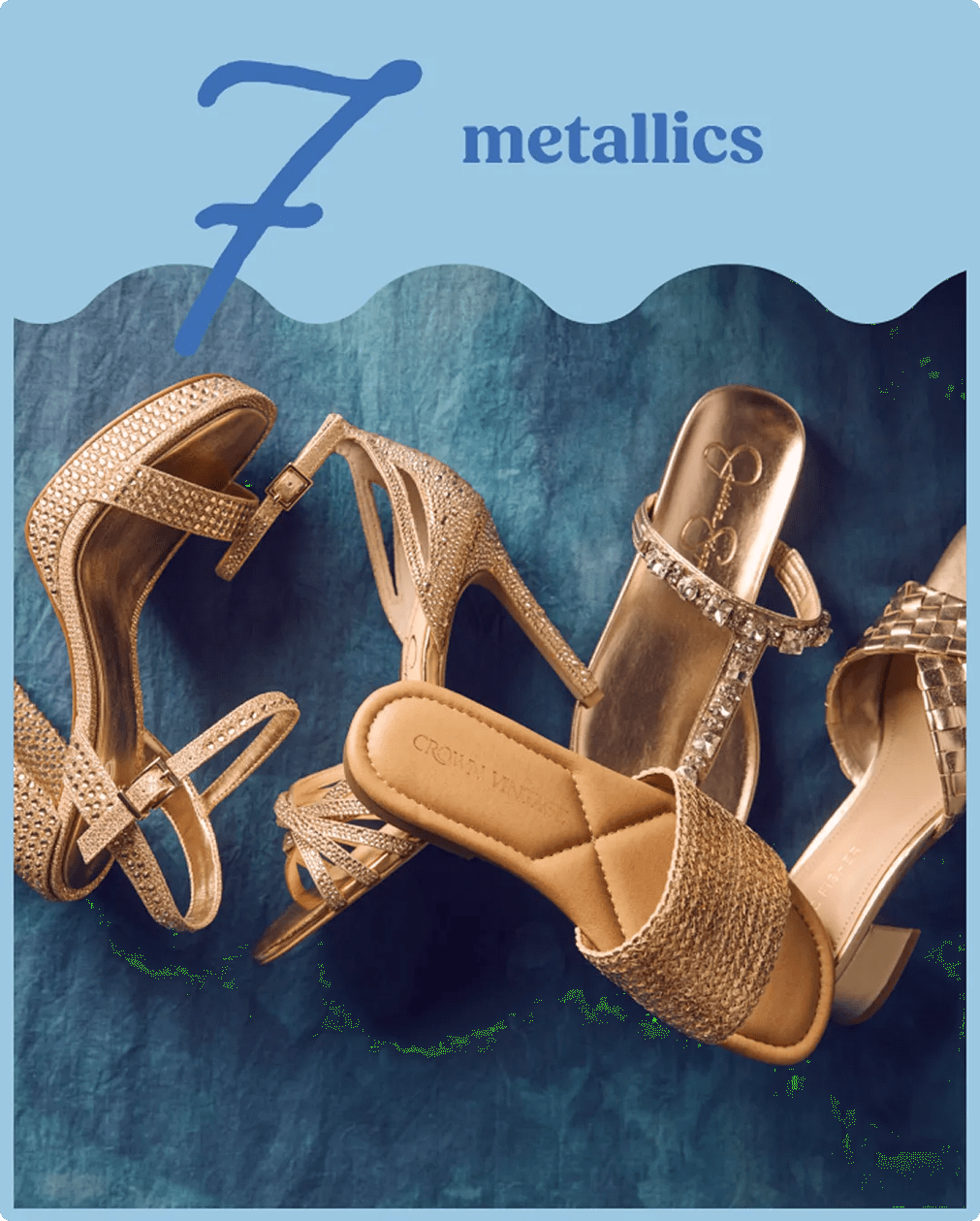 Shop our selection of metallic shoes.