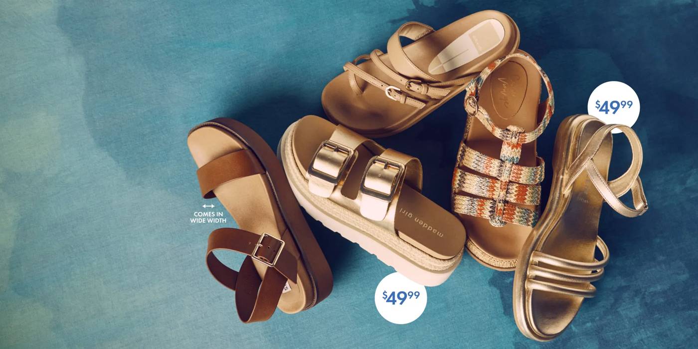 Featuring an assortment of footbed sandals style that also come in wide width. Click to shop all footbed sandals