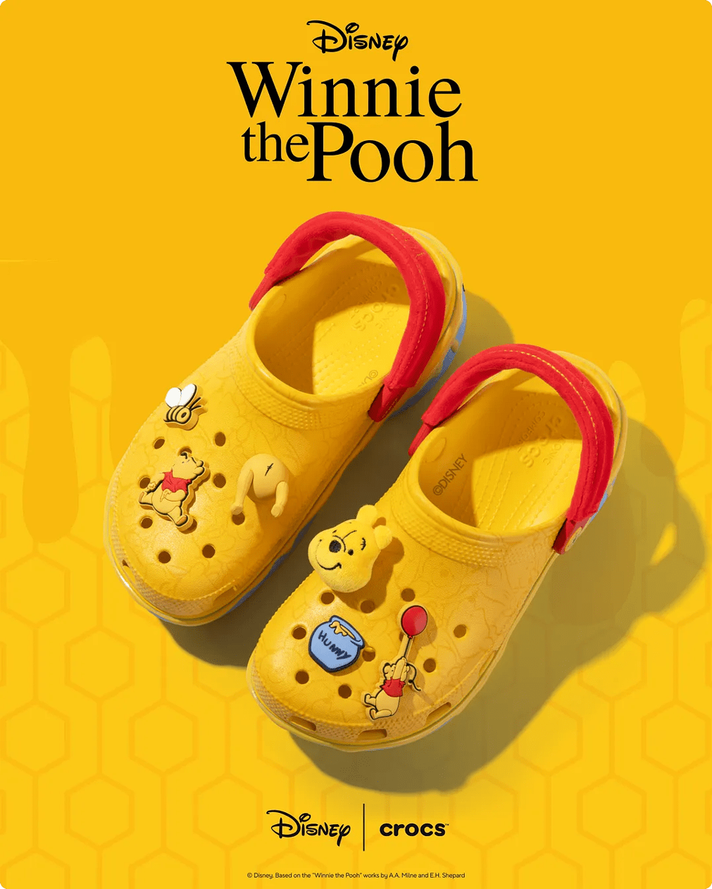 Click to shop the Crocs Winnie the Pooh drop.