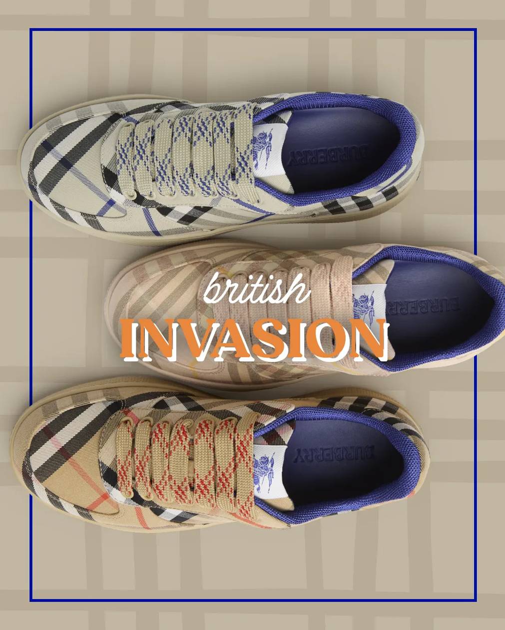Click to Shop a special luxe brand drop. Featuring sneakers from the brand.