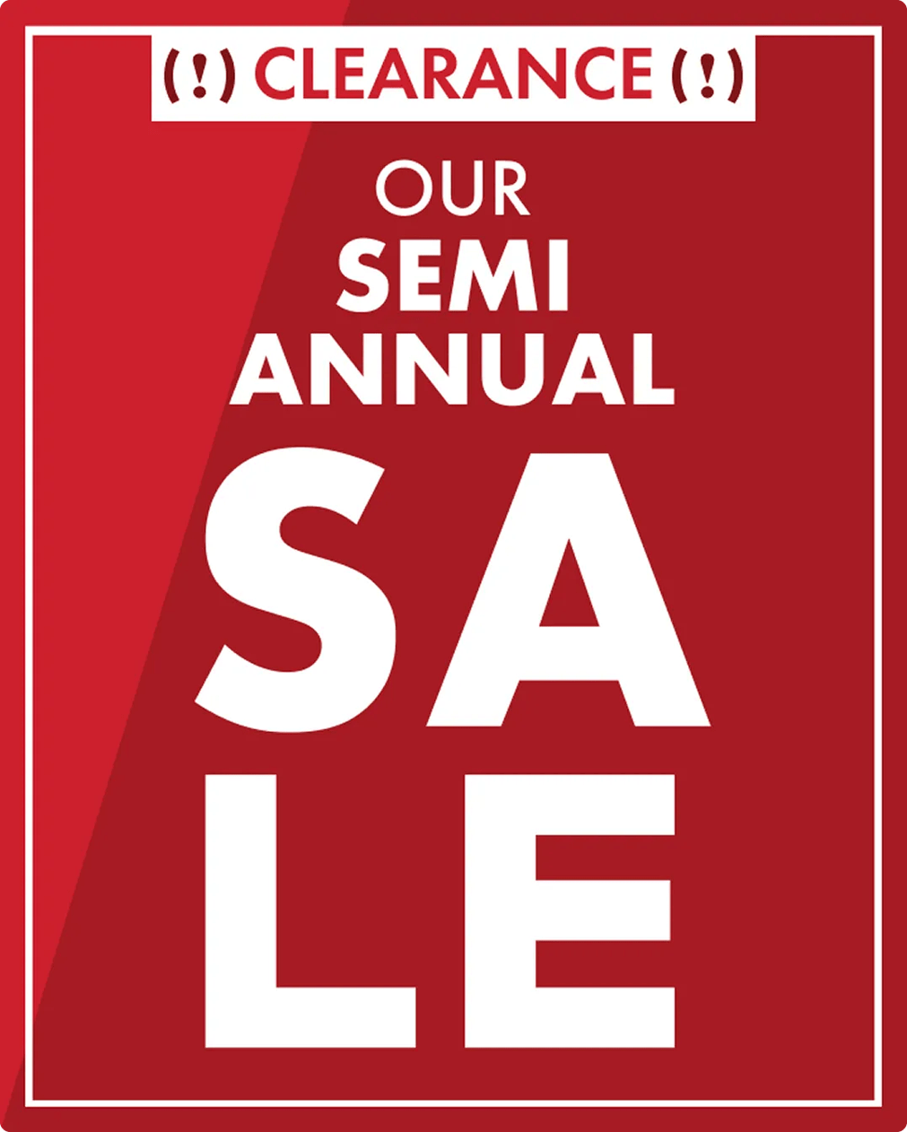 Featuring a graphic image supporting DSW's Semi-Annual Sale