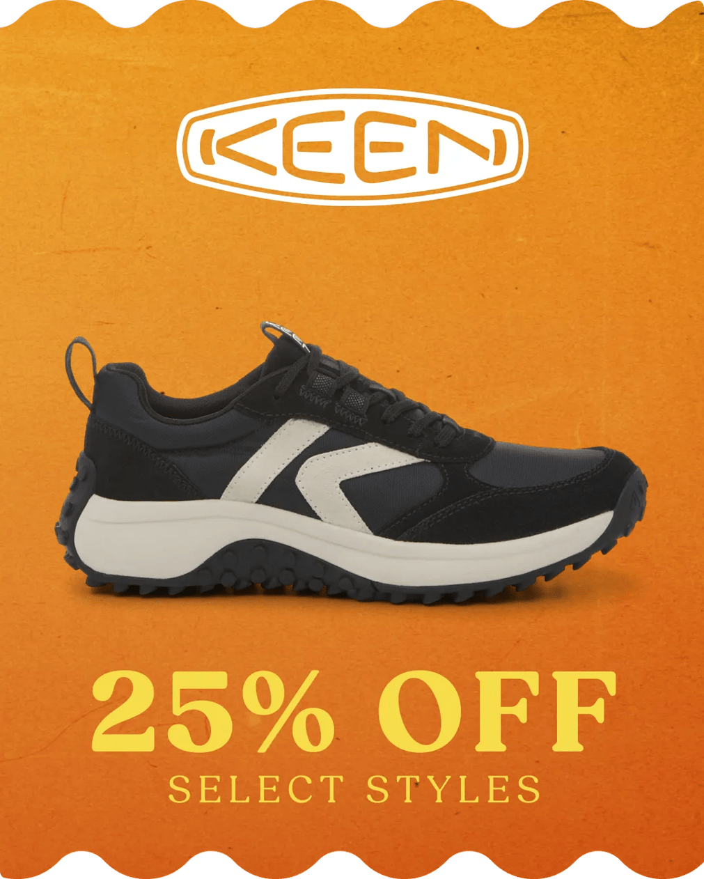 Keen 25% off select styles. Click to shop.