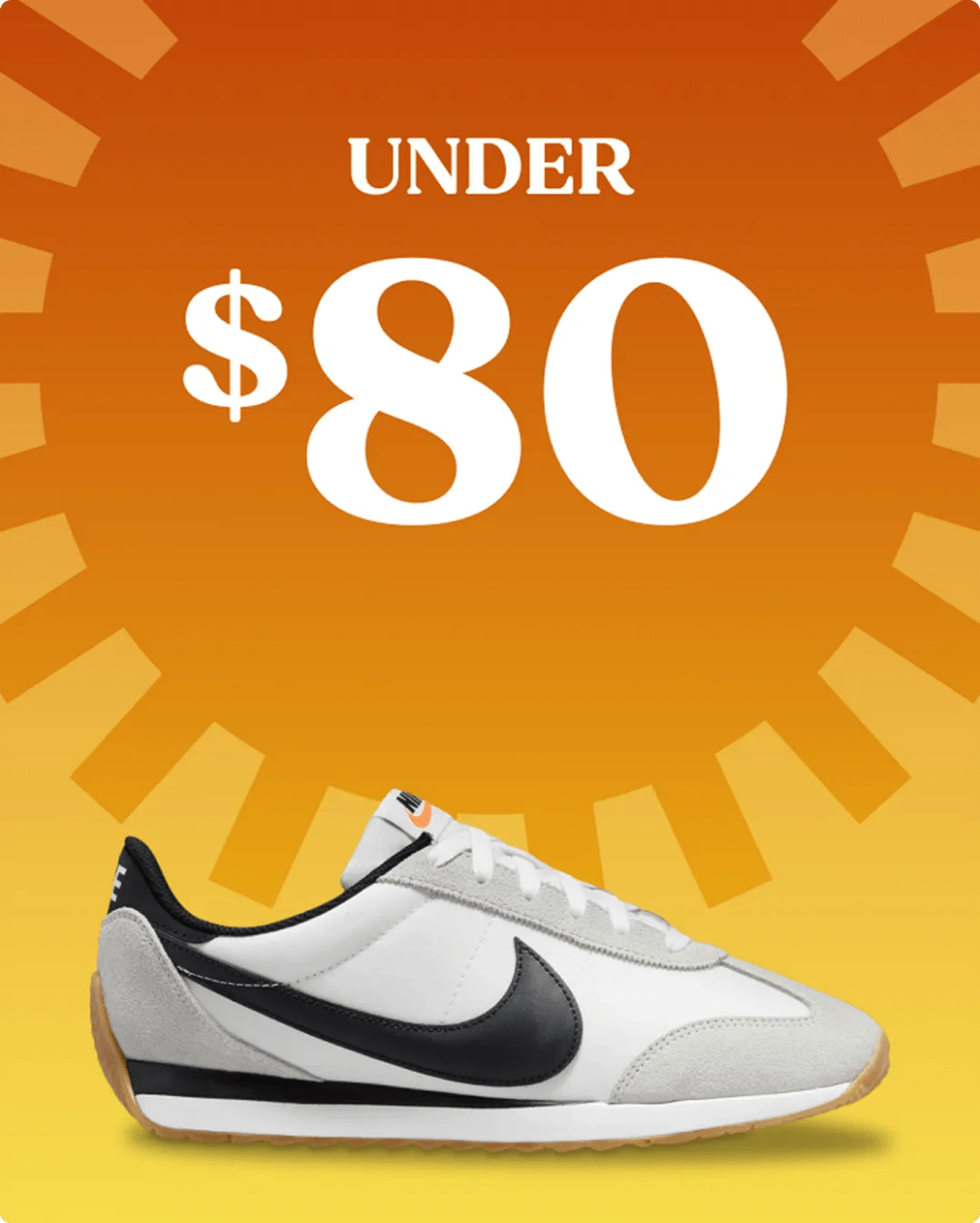 Featuring a Nike fashion sneaker. Click to shop Fashion Sneakers Under $80.