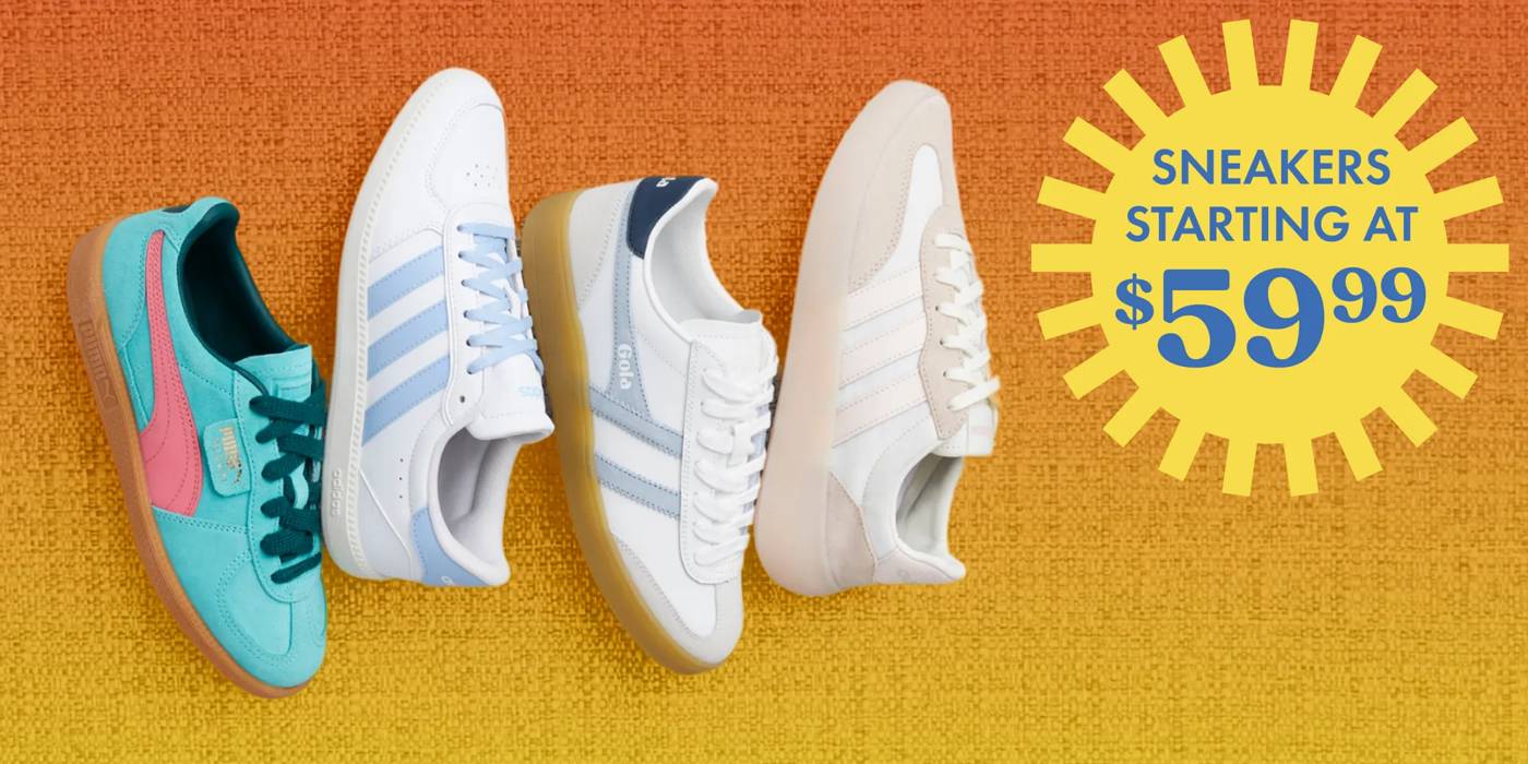 Featuring an assortment of sneakers. Click to shop sneakers starting at $59.99