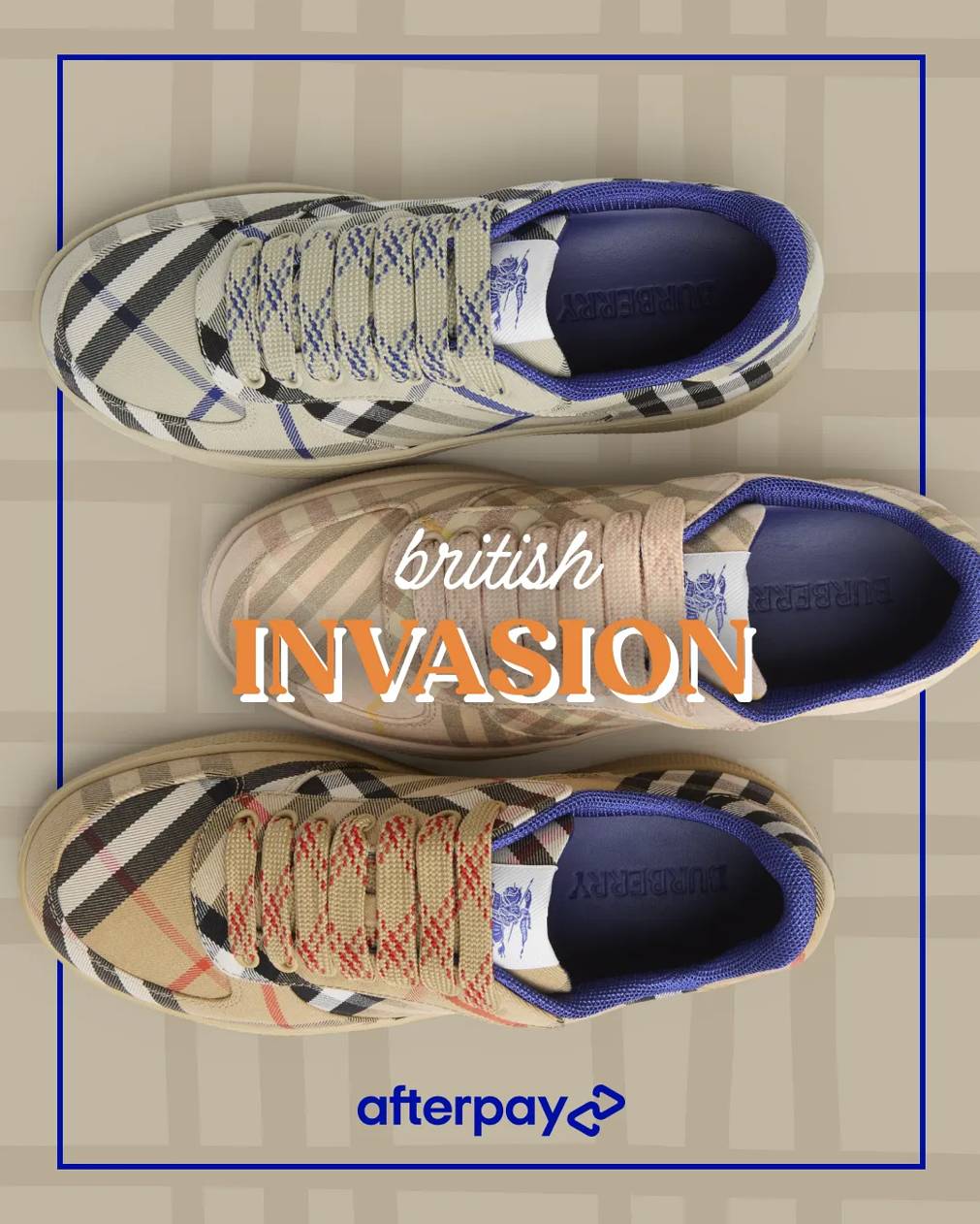 Featuring an assortment sneakers from a luxe brand. Speaking to afterpay.