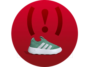 Featuring a kids shoe.