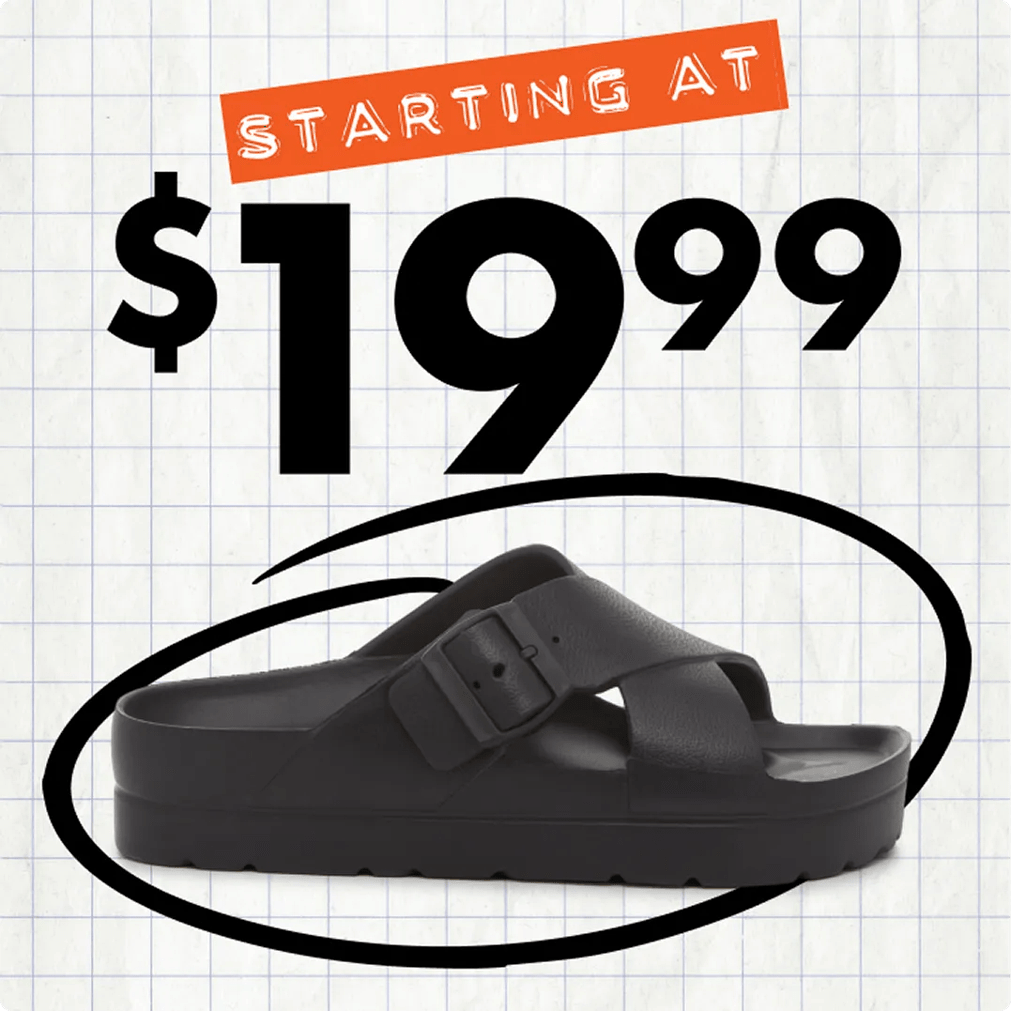 Featuring a black beach sandal from DSW!