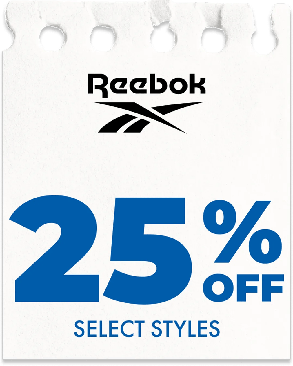 25% Off Select Reebok Styles