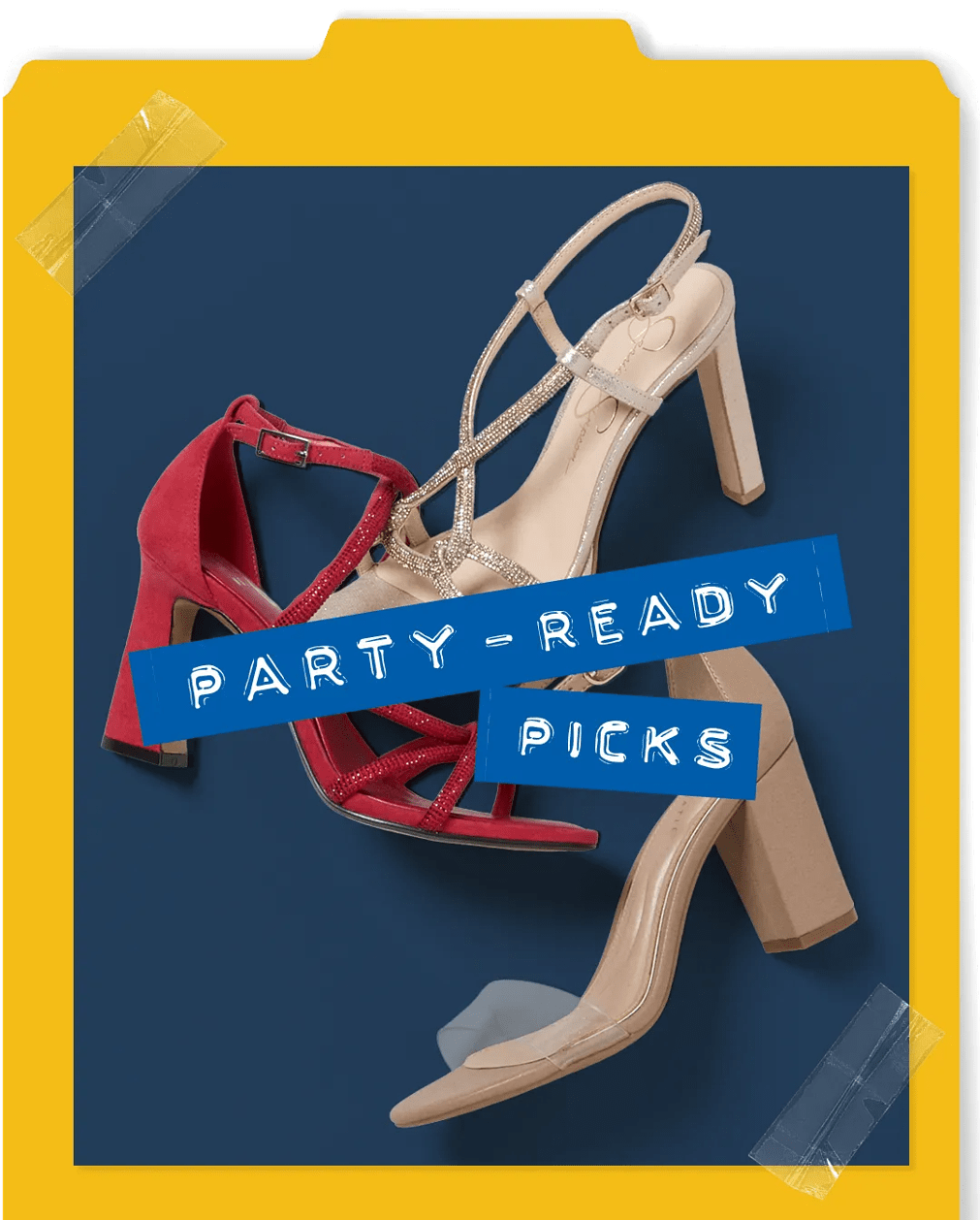 Featuring an assortment of heels.