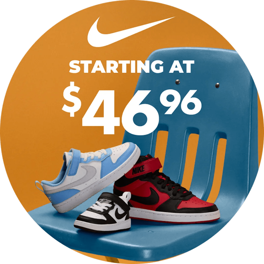 Featuring full family Nike styles on a school chair.