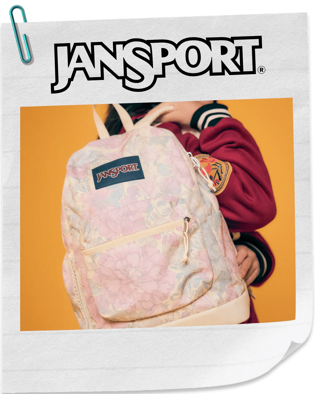 Featuring a JanSport backpack.