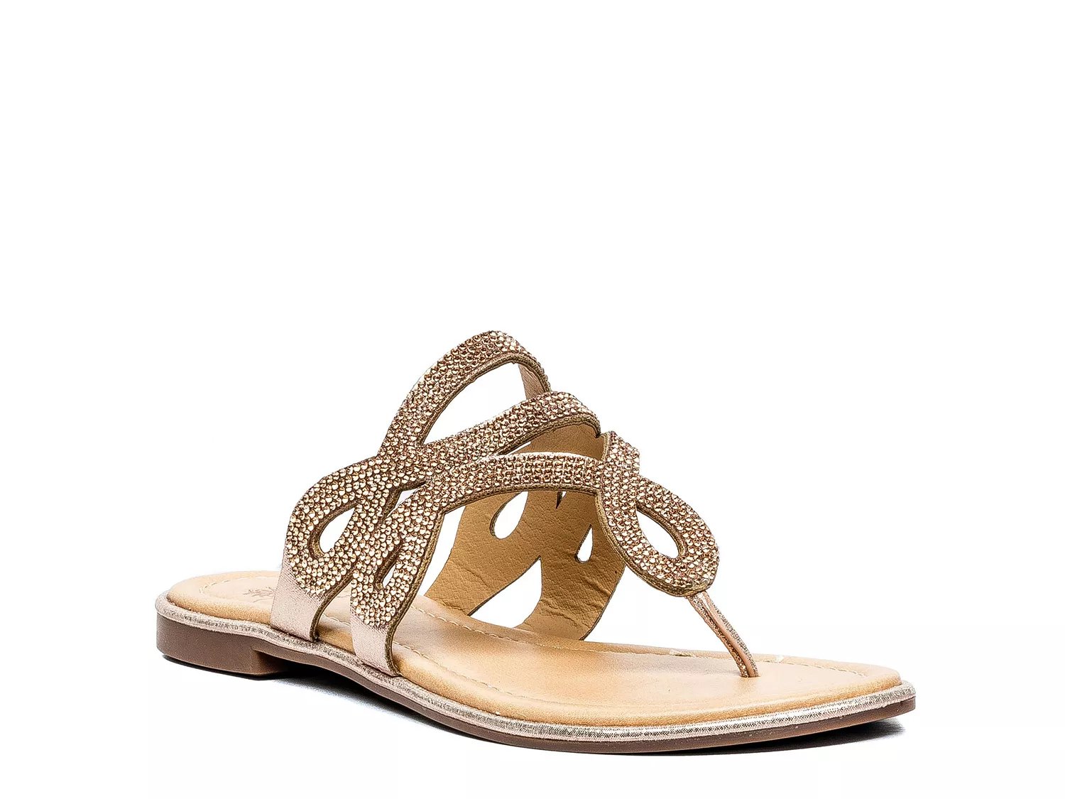 Dsw gold hot sale flat sandals