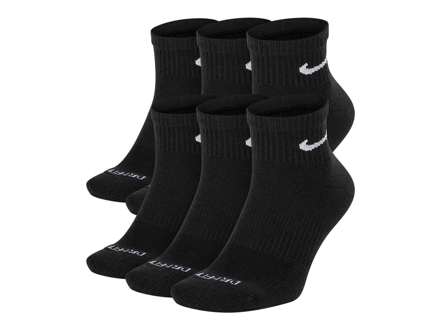 Nike Performance Cotton Cushioned Women's Ankle Socks - 6 Pack Women's ...