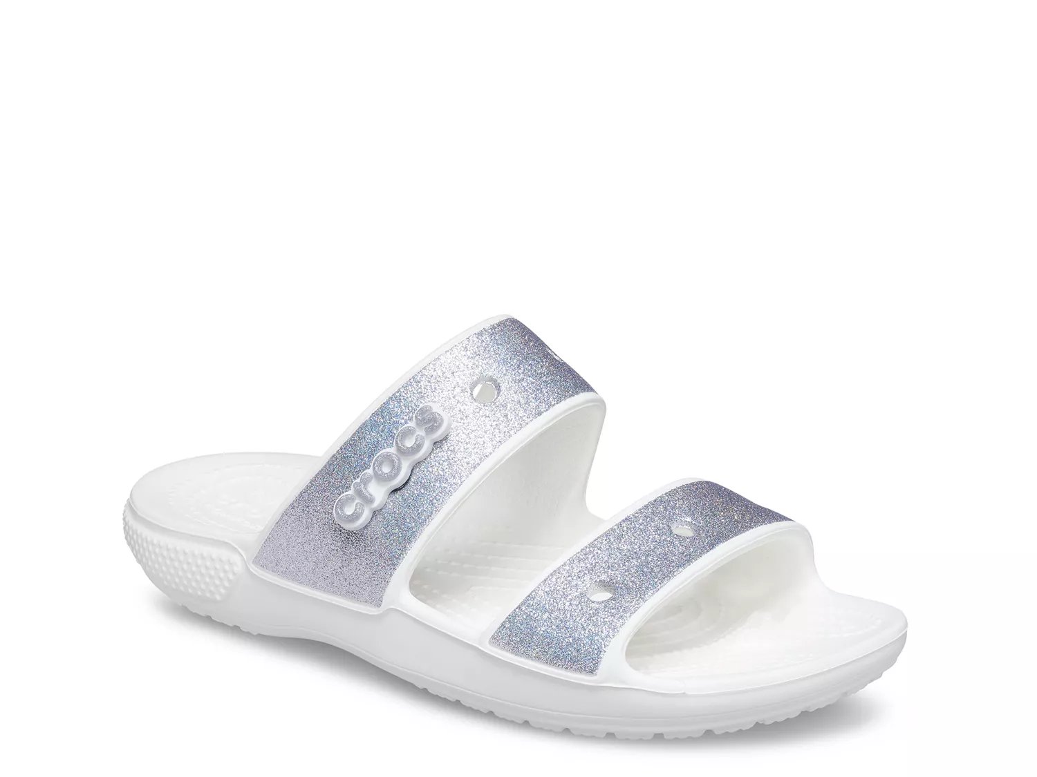 Silver cheap crocs sandals