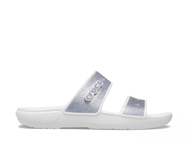 Crocs silver sandals sale
