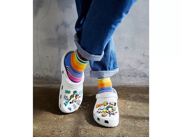 Crocs white blue on sale jean