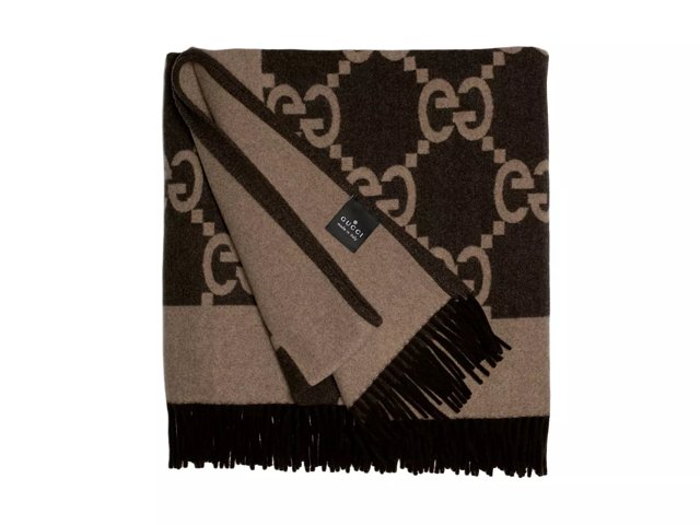 Gucci Luxury Throw Blanket - Brown