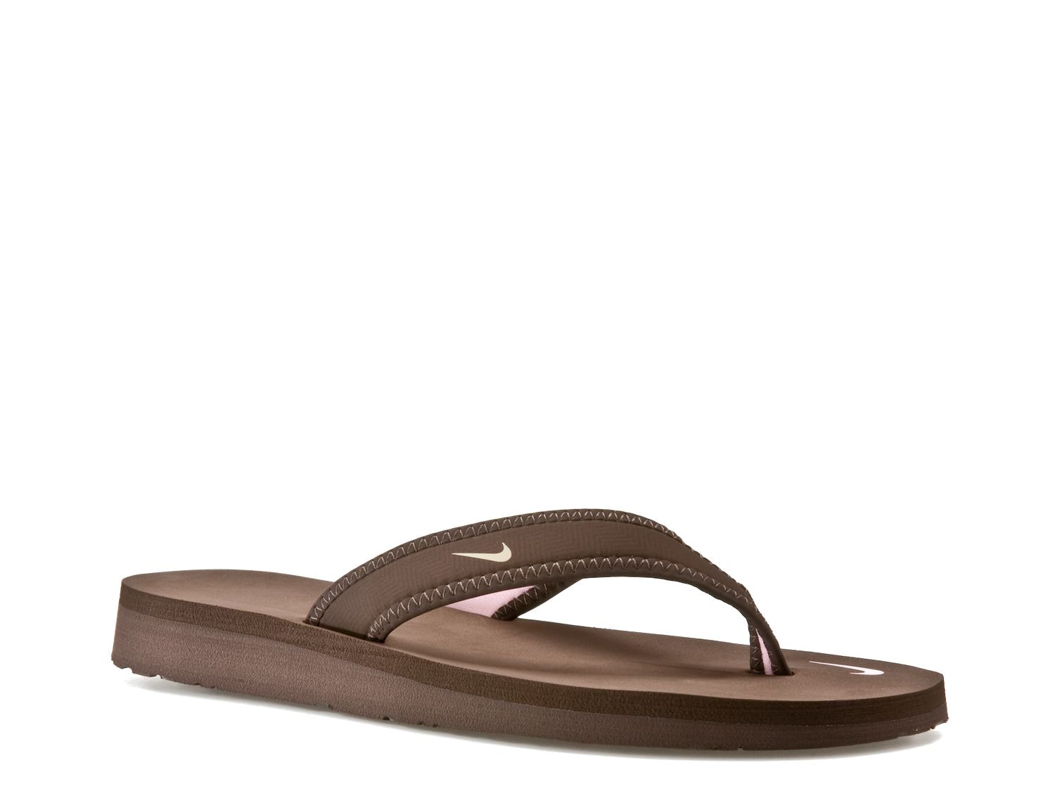 brown nike celso flip flops