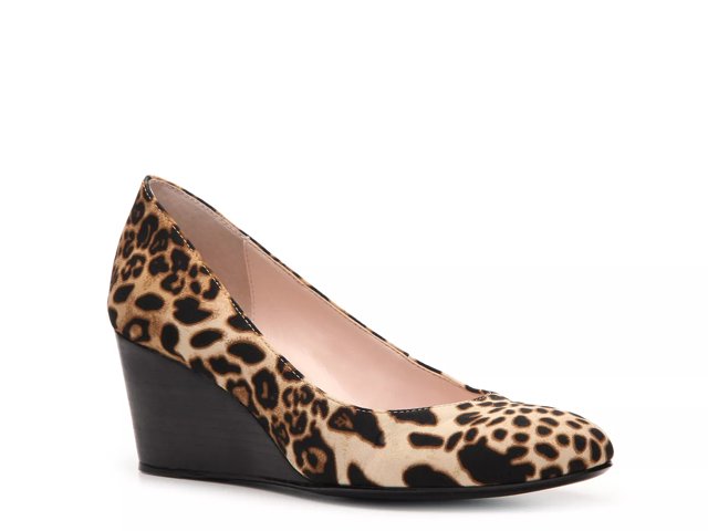 Taryn by Taryn Rose Kathleen Leopard Wedge Pump Free Shipping DSW
