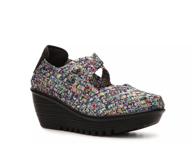 Bernie Mev Drake Woven Floral Wedge Slip On