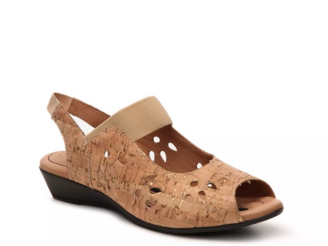 J. Renee Abner Cork Wedge Sandal