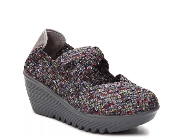 Bernie Mev Drake Multicolor Woven Wedge Slip On