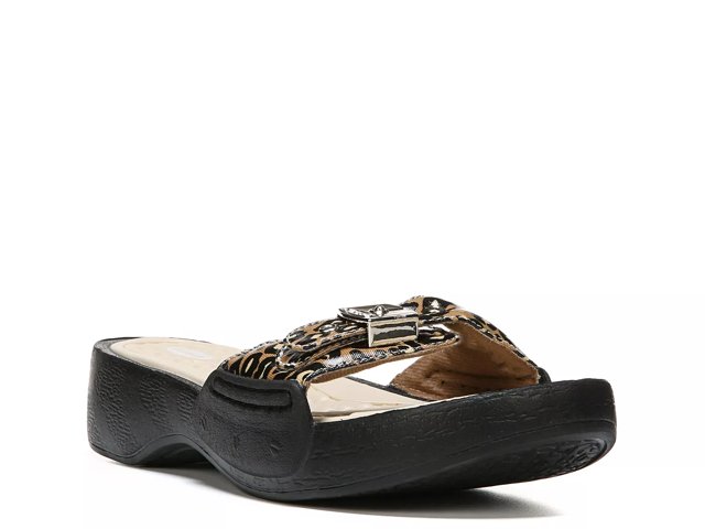 Dr. Scholl s Rock Leopard Wedge Sandal Free Shipping DSW