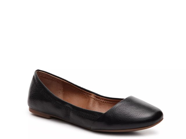 Lucky brand archh flats black leather store