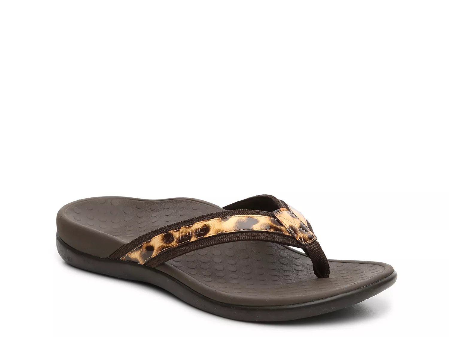 Vionic Tide II Leopard Flip Flop Free Shipping DSW