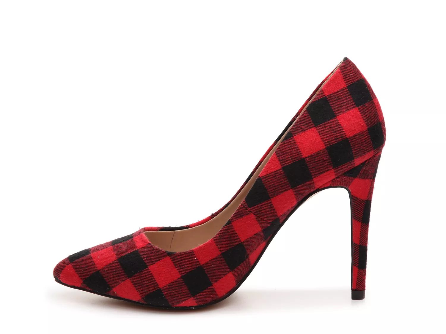 dsw plaid heels