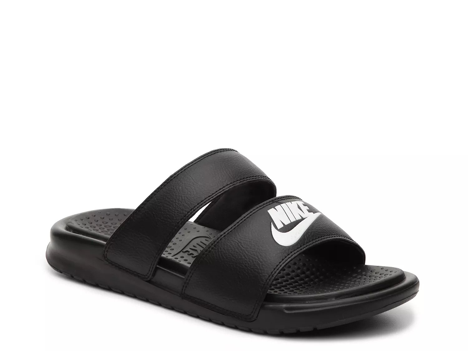 nike tanjun sandals black and white