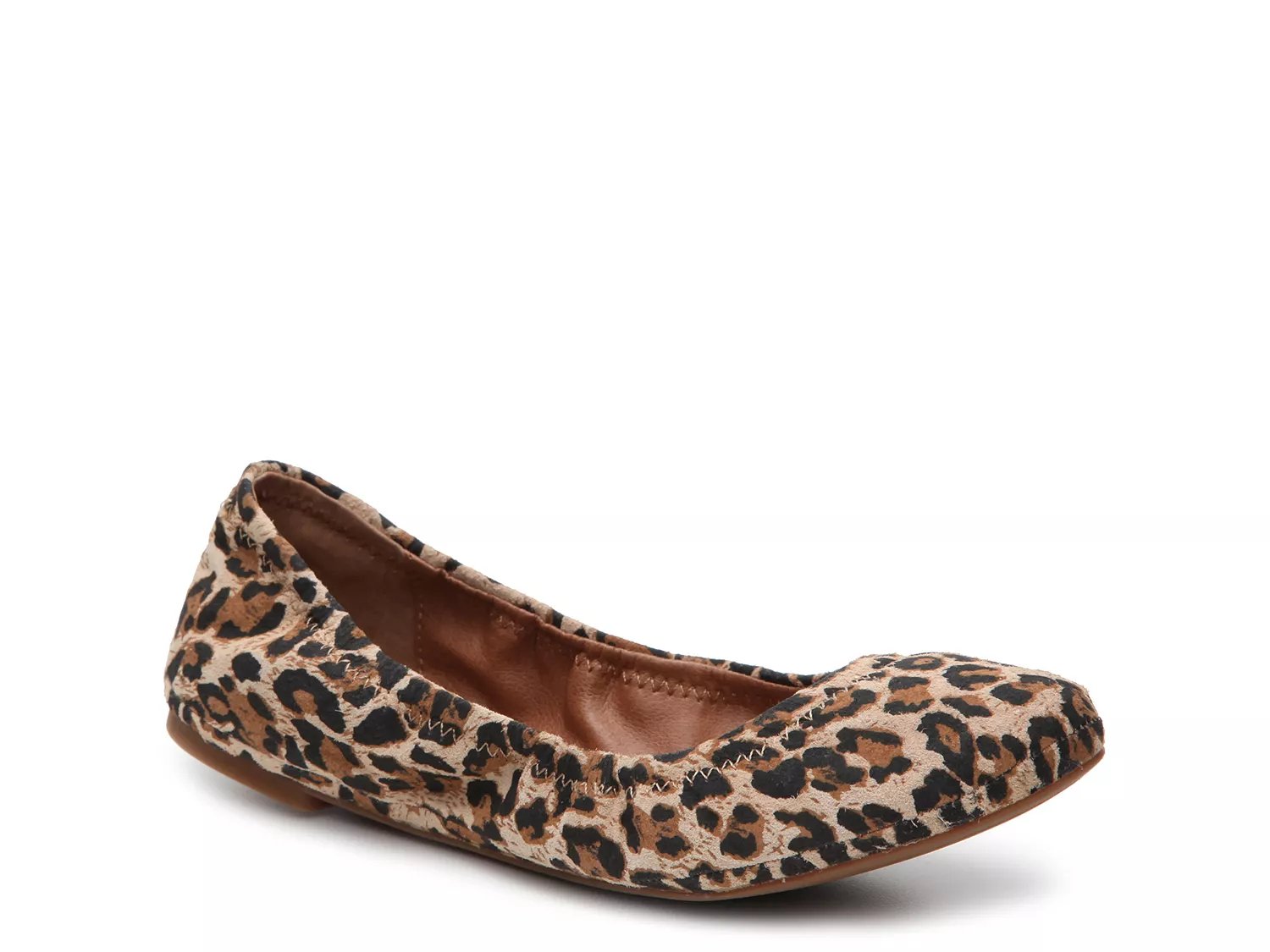 NIB Lucky Brand Cloeey Scalloped Leopard Flat