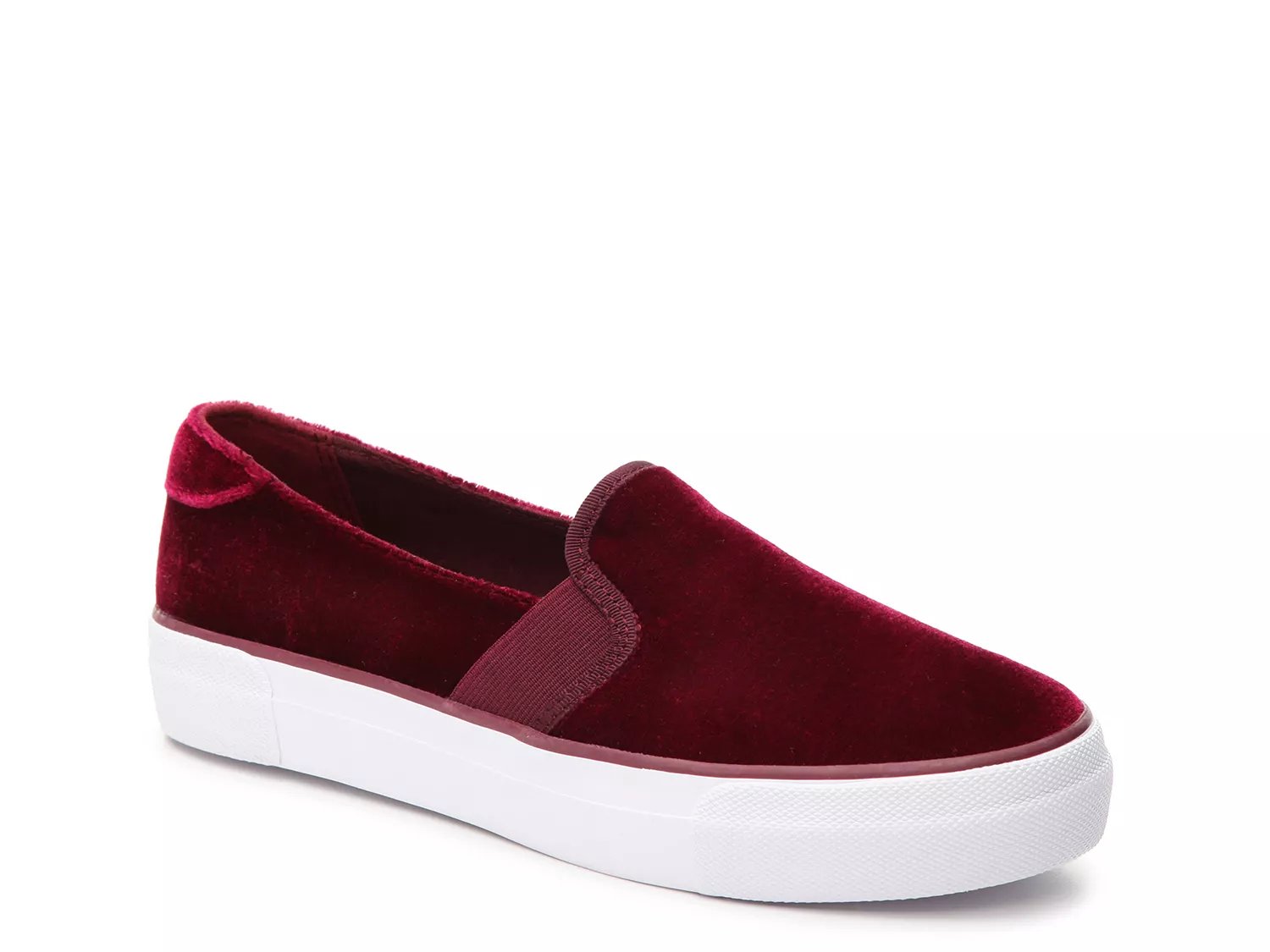 velvet slip on sneakers